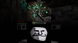 Bro I literally mined bedrock ☠️☠️☠️minecraft shorts epic trollface [upl. by Norehs6]