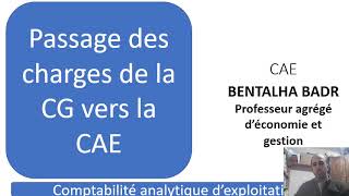 Passage des charges à la comptabilité analytique CAE Cours [upl. by Ayiotal305]