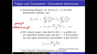 Folgen und Grenzwerte Folge 16 Beispiel nte Wurzel aus n [upl. by Mckale]