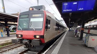 4K Cabride Neuchâtel  YverdonlesBains en cabine dune RBDe 560 Domino [upl. by Anos622]