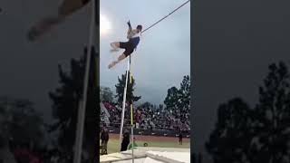 Pole vaulting gameJumping with the help of poleshortstrending [upl. by Eelymmij]