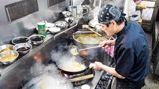 常連殺到ガツ盛り町中華！７５歳鉄人店主の鮮やかな熟練鍋さばき丨Egg Fried Rice  Wok Skills in Japan [upl. by Ylro494]