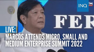 Bongbong Marcos attends Micro Small and Medium Enterprise Summit 2022 [upl. by Olympe]