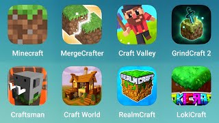 Minecraft Merge Crafter Craft Valley GrindCraft 2 Craftsman Craft World RealmCraft Lokicraft [upl. by Nylssej]