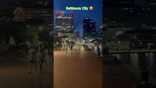 Nightlife 4K at Baltimore Maryland Mesmerizing View of city Downtown [upl. by Bright614]