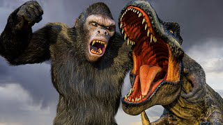 Best REALISTIC TRex Attack  King Kong Vs TRex  Jurassic Park FanMade Film  Teddy Chase [upl. by Emlin]