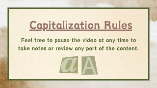 Building Blocks of English  Module 1  Capitalization Rules [upl. by Emlin]