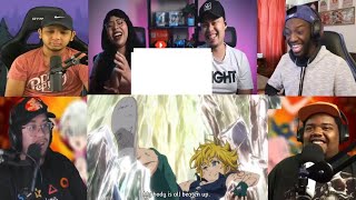 SEVEN DEADLY SINS EPISODE 4X12 REACTION MASHUP  REUPLOAD [upl. by Lered608]