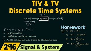 Time−Invariant amp Time−Variant Discrete Time Systems [upl. by Nnahoj926]