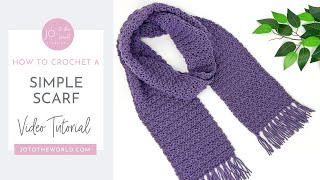 Simple Crochet Scarf for Women  Easy Scarf Crochet Pattern [upl. by Catharina425]