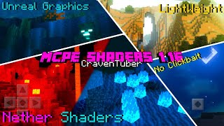 MCPE 116 Top 5 Best Ultra Realistic Shaders Nether Shaders Unreal Graphics and Dynamic Lighting [upl. by Bradley]