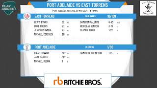 SACA Premier Cricket  West End Mens 1st Grade Div One  Rd10  Port Adelaide v East Torrens  Day 1 [upl. by Atela]