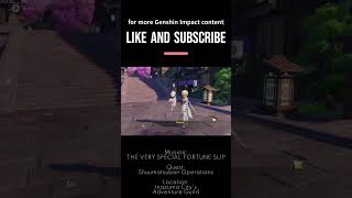 A Note Someone Stuffed You  Quest Activation genshinimpact genshinimpactgameplay mihoyo shorts [upl. by Riocard]