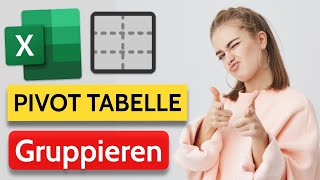 In Excel Daten in PivotTabellen gruppieren nach Jahren Monaten Wochen [upl. by Vogel]