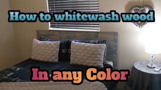 How to whitewash wood in any color [upl. by Marleen]