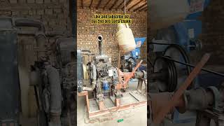 Double piston diesel Engine Atta Chakki youtubeshorts shortsvideo engine [upl. by Berthe]