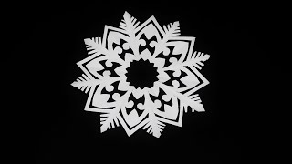 How to Make an Easy Paper Cutting Snowflake  Christmas Mandala Paper Art  Window Decoration [upl. by Agnew966]