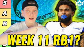 Top 36 Running Back Rankings for Week 11 Fantasy Football [upl. by Nileuqaj]