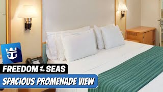 Freedom of the Seas  Spacious Promenade View Stateroom  Full Walkthrough Tour amp Review  4K  2024 [upl. by Iredale]