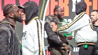 FACE OFF EXPLODES Deontay Wilder vs Tyson Fury GO AT EACH OTHER PUSHING SHOVING amp Talking SH [upl. by Brunhild]