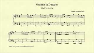 Bach Musette in D major BWV Anh 126 Piano [upl. by Ahselet]