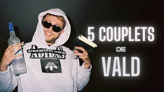 MES 5 COUPLETS PRÉFÉRÉS de VALD [upl. by Yhotmit419]