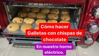 RECETA Cómo hacer galletas con chispas de chocolate en nuestro Horno Eléctrico [upl. by Yeh]