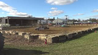 Figure 8 racing action with some drama Burford Demolition derby 2024 [upl. by Magnolia]