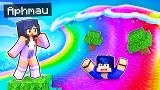 Surprised By A RAINBOW Tsunami In Minecraft [upl. by Nylinej]