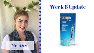 Differin Gel Retinoid Treatment  Week 8 Update [upl. by Illah116]