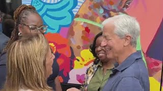 JPMorgan Chase CEO visits childhood neighborhood in NYC [upl. by Thamora]