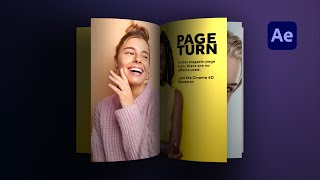 Page Flip Animation  After Effects Tutorial [upl. by Lenuahs]