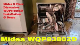 Midea 8 Place Counter Top Diswasher WQP8 3802D Installation amp Demo midea dishwashers [upl. by Nicram]