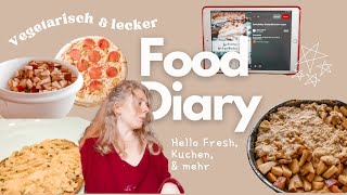 FOOD DIARY deutsch 🍊 🥑 🥐  vlog  vegetarische Gerichte Hello Fresh testen Kuchen backen [upl. by Adabel]