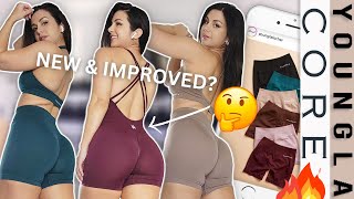 LEGGING OF THE YEAR NOMINEE NEW YOUNGLA CORE LEGGINGS amp SHORTS TRY ON HAUL REVIEW [upl. by Elletnwahs]