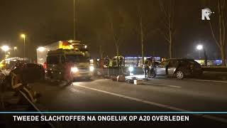 Tweede slachtoffer na A20 ongeluk overleden  Video MediaTV [upl. by Catina]