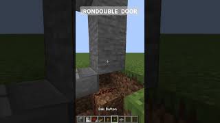 Redstone Build Hacks EASY Double Iron Doors Using One Button Minecraft javamincraft bedrock [upl. by Esiocnarf]