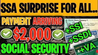 SSA SURPRISE FOR ALL 2000 MONTHLY PAYMENTS 4018 MAJOR BOOSTED CHECK ARRIVING FOR SSI SSDI SENIOR [upl. by Anel]