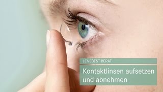 Kontaktlinsen einsetzen und rausnehmen  Tipps von Lensbest [upl. by Adyan648]