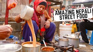 NEPALI STREET FOOD feast in KATHMANDU Nepal  Best MOMOS in Kathmandu  traditional Newari food [upl. by Worl]