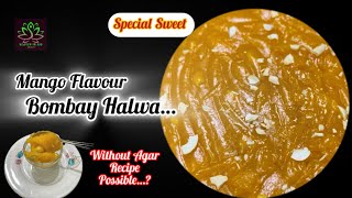 Mango Halwa  Mango Puree Flavour 🥭  Halwa Making Without Agar  Mango Halwa Recipe  Mango Pulp [upl. by Lyrrad]