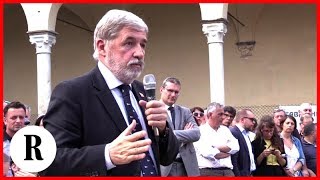 Genova esplosivi per la demolizione del ponte Morandi alta tensione tra sindaco e cittadini [upl. by Eward]