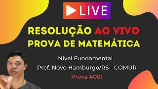 Prova de Matemática Fundatec 2020  Nível Fundamental  Resolução  AO VIVO [upl. by Vanhook]