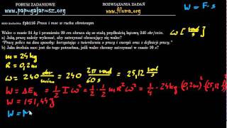 fpb116  Praca i moc w ruchu obrotowym  Zadanie z fizyki  filomaorg [upl. by Stacey]