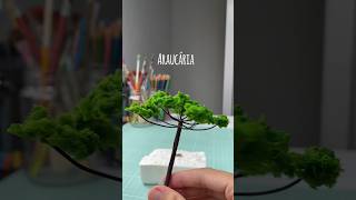 Como fazer arvore de ARAUCÁRIA para MAQUETE  DIY [upl. by Ciardap966]