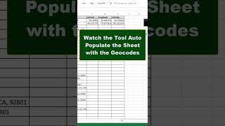 How to Geocode Addresses in Excel [upl. by Mcneil]