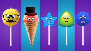 Cake Pop Ice Cream Candy Lollipop and Mega Sweet Finger Family Songs  Daddy Finger Rhymes [upl. by Goodill]