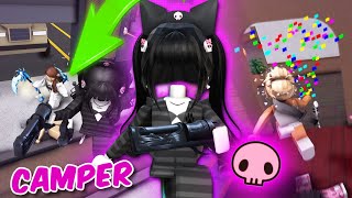 BEATING CAMPERS IN MM2 AS KUROMI Murder Mystery 2 [upl. by Ilrahc673]