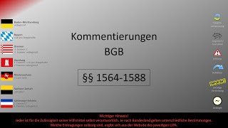 05FamR 5 Kommentierungen BGB §§ 15641588 [upl. by Sunday420]