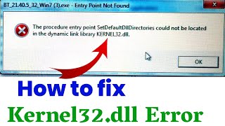 How to fix Kernel32dll Error  Kernal32Dll file Missing  Kernel32 Error problem Solved 🔥🔥🔥 [upl. by Abrahan]